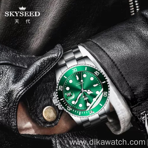 SKYSEED green water ghost watch male mechanical watch